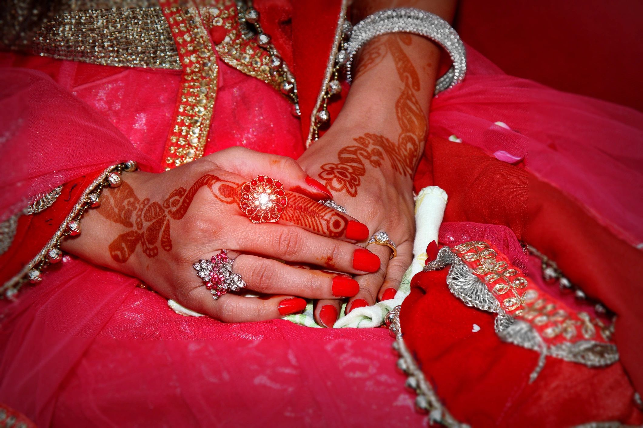 Close-up of bridal hands representing bridal boutique and wedding styling