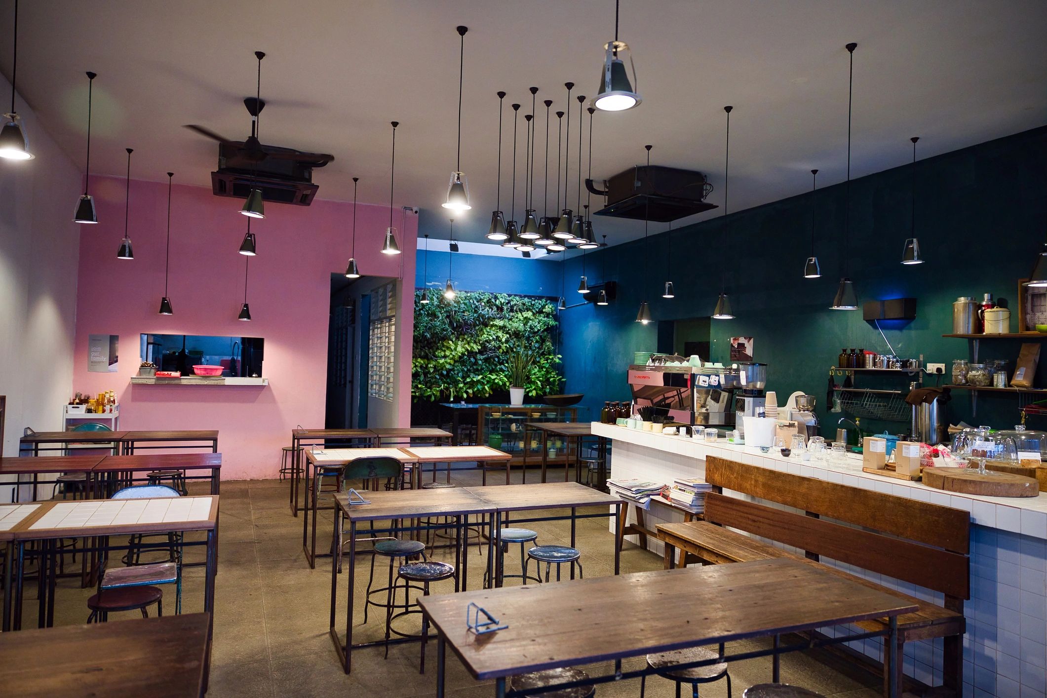 Cozy café-style dining interior